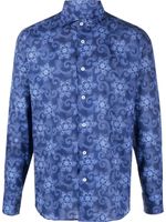 Fedeli chemise boutonnée à motif cachemire - Bleu