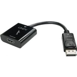 Lindy 41068 DisplayPort 1.2 HDMI Zwart kabeladapter/verloopstukje