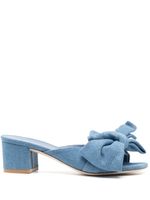 Stuart Weitzman mules en cuir 55 mm - Bleu