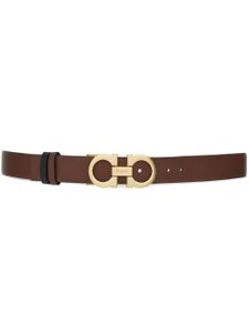 Ferragamo ceinture réversible à boucle Gancini - Marron