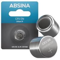 ABSINA CR1/3N lithium batterij 3V - batterij CR11108 lekvrij en met lange houdbaarheid - batterij CR1/3N met 160mAh - DL 1/3N, 2L76, batterij CR 1/3N, DL1/3N, CR1 3N, knoopcel CR1/3N 3V