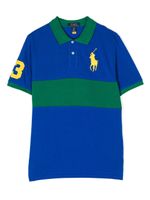 Ralph Lauren Kids polo colour block à logo brodé - Bleu