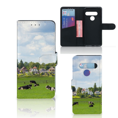 LG G8s Thinq Telefoonhoesje met Pasjes Koeien LG G8s Thinq Telefoonhoesje met Pasjes Koeien