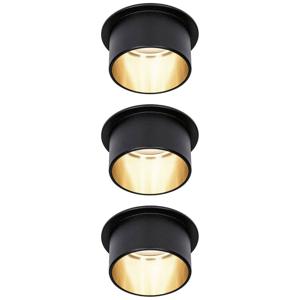 Paulmann 93379 Gil LED-inbouwlamp LED LED vast ingebouwd 18 W Zwart (mat), Goud