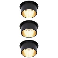 Paulmann 93379 Gil LED-inbouwlamp LED LED vast ingebouwd 18 W Zwart (mat), Goud - thumbnail