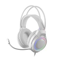 Mars Gaming MH124, Gaming Headset FRGB Rainbow, Ergonomisch Ontwerp, Flexibele Microfoon, Volumeregeling, Windows, Linux, Mac, PS4, PS5, Xbox One, Xbox Series X|S, Switch, Switch 2, Wit
