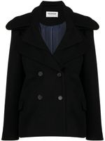 Monse manteau croisé à double col - Noir