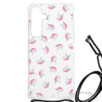 Doorzichtige Silicone Hoesje voor Samsung Galaxy S24 Plus Unicorns