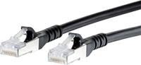 Metz Connect 1308457000-E RJ45 netwerkkabel, patchkabel CAT 6a S/FTP 7.00m zwart met vergrendelingsneusc