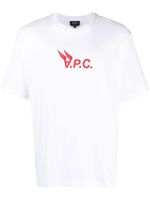 A.P.C. t-shirt Hermance à logo imprimé - Blanc