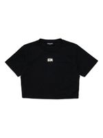 DSQUARED2 KIDS t-shirt à plaque logo - Noir