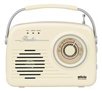 Silva-Schneider Mono 1965 Kofferradio, werkt op net- of batterijvoeding, beige