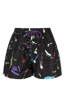 Paul Smith short de bain à bords contrastants - Noir