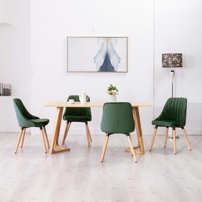 vidaXL Eetkamerstoelen 4 st fluweel donkergroen vidaXL Eetkamerstoelen 4 st fluweel donkergroen