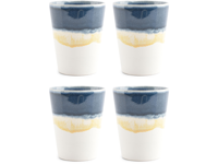 Salt & Pepper Beker Flow - blauw - 370 ml - 4 stuks - thumbnail