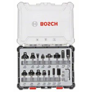 Freesset, 8 mm schacht, 15-delig Bosch Accessories 2607017472