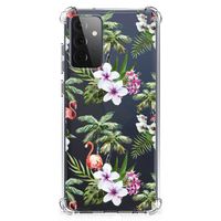 Samsung Galaxy A72 4G/5G Case Anti-shock Flamingo Palms