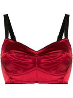 Dolce & Gabbana brassière à design texturé - Rouge