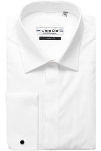 Ledȗb Modern Fit Gala shirt wit, Effen