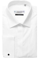 Ledȗb Modern Fit Gala shirt wit, Effen - thumbnail