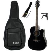 Fazley FE118CBK elektrisch akoestische westerngitaar + gigbag + strap + capo