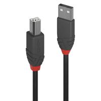 LINDY USB-kabel USB 2.0 USB-A stekker, USB-B stekker 3.00 m Zwart 36674