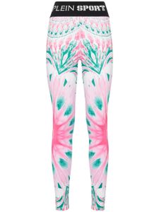 Plein Sport legging à taille à logo - Rose