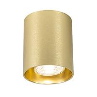 QAZQA - Modern Spot goud - Tubo 1 | Woonkamer | Slaapkamer | Keuken - Aluminium Rond - GU10 Geschikt voor LED - Max. 1 x 50 Watt