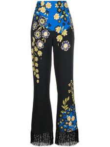 ETRO pantalon de tailleur à fleurs - Noir