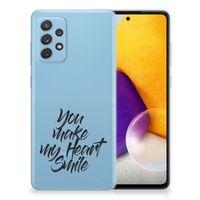 Samsung Galaxy A72 Siliconen hoesje met naam Heart Smile - thumbnail