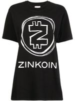 Natasha Zinko t-shirt à logo imprimé - Noir