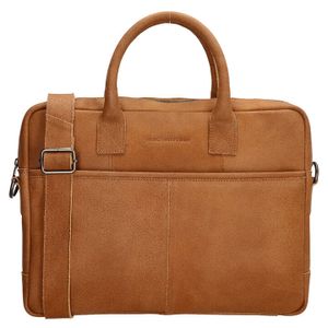 Hide en Stitches Laptoptas 15.6&apos;&apos; Cognac