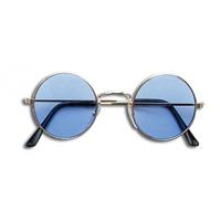 Ronde John Lennon stijl verkleed bril - blauw - Sixties/hippie/flower power