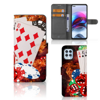 Motorola Moto G100 Wallet Case met Pasjes Casino