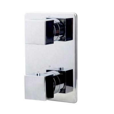 Douchekraan Rombo Afbouwdeel Thermostatisch Inbouw Vierkant Chroom 2 Greeps Douchekraan Rombo Afbouwdeel Thermostatisch Inbouw Vierkant Chroom 2 Greeps