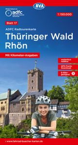 Fietskaart 17 ADFC Radtourenkarte Thüringer Wald - Rhön | BVA BikeMedi