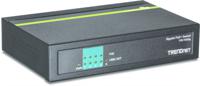 Trendnet TPE-TG50g Unmanaged Gigabit Ethernet (10/100/1000) Power over Ethernet (PoE) Zwart - thumbnail