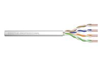 DIGITUS 100 m Cat 5e Netwerkkabel - U-UTP Simplex - BauPVO Eca - PVC omhulsel - 100 MHz koper AWG 24/1 - PoE Compatible - LAN kabel Legkabel Ethernet kabel - Grijs