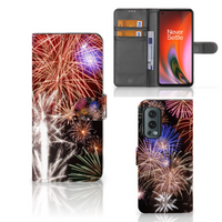 OnePlus Nord 2 5G Wallet Case met Pasjes Vuurwerk - thumbnail