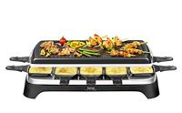 Tefal Gourmet 10 Inox & Design RE458812 - 2 in 1 gourmetstel en grill - Geschikt voor 10 personen, incl. 10 pannen met antiaanbaklaag