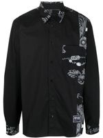 Versace Jeans Couture paisley-print cotton shirt - Noir