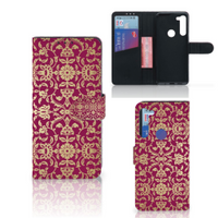 Wallet Case Motorola G8 Power Barok Pink - thumbnail