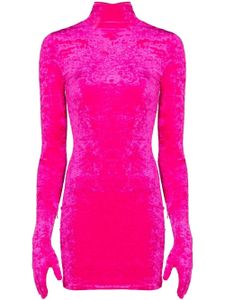 VETEMENTS robe courte en velours - Rose