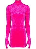 VETEMENTS robe courte en velours - Rose