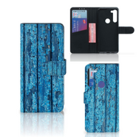 Motorola G8 Power Book Style Case Wood Blue