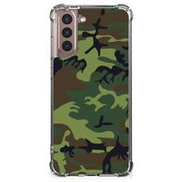 Samsung Galaxy S21 Plus Doorzichtige Silicone Hoesje Army Dark