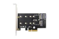 Digitus DS-33170 2 + 1 poorten M.2-controller PCIe Geschikt voor: M.2 SATA SSD, M.2 PCIe NVMe SSD Incl. Low-Profile slotplaat - thumbnail