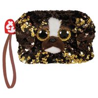 TY Fashion Portemonnee Hond Brutus 13 cm Bruin/Goud - thumbnail