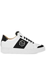 Philipp Plein baskets Hexagon en cuir - Blanc