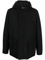 Woolrich veste boutonnée Arctic à capuche - Noir